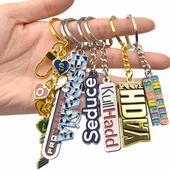 Wholesale Custom Logo Promotion Blank Car Brand Turbo Logo 3D Soft Hard Enamel Metal Steel Sports Anime Cartoon Gift Key Chain Ring Holder Designer Keychain